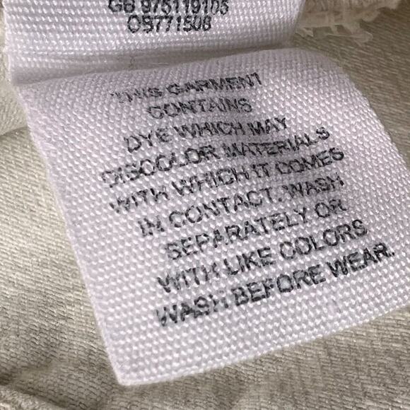 Free People We The Free Jeans Womens 27 Cream Tapered Leg Five Pocket Raw Hem - Picture 11 of 13